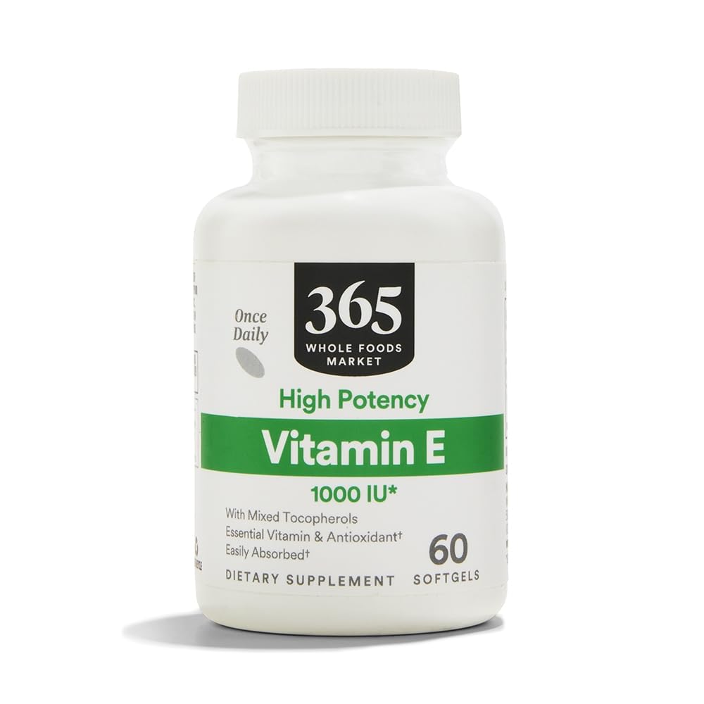 365 von Whole Foods Market, Vitamin E 1000 IU, 60 Count