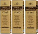 Solgar Liquid Melatonin 10 mg, Natural Black Cherry Flavor - 2 fl oz, Pack of 3 - Toll für Jet Lag - Vegan, Glutenfrei - 177 Total Servings