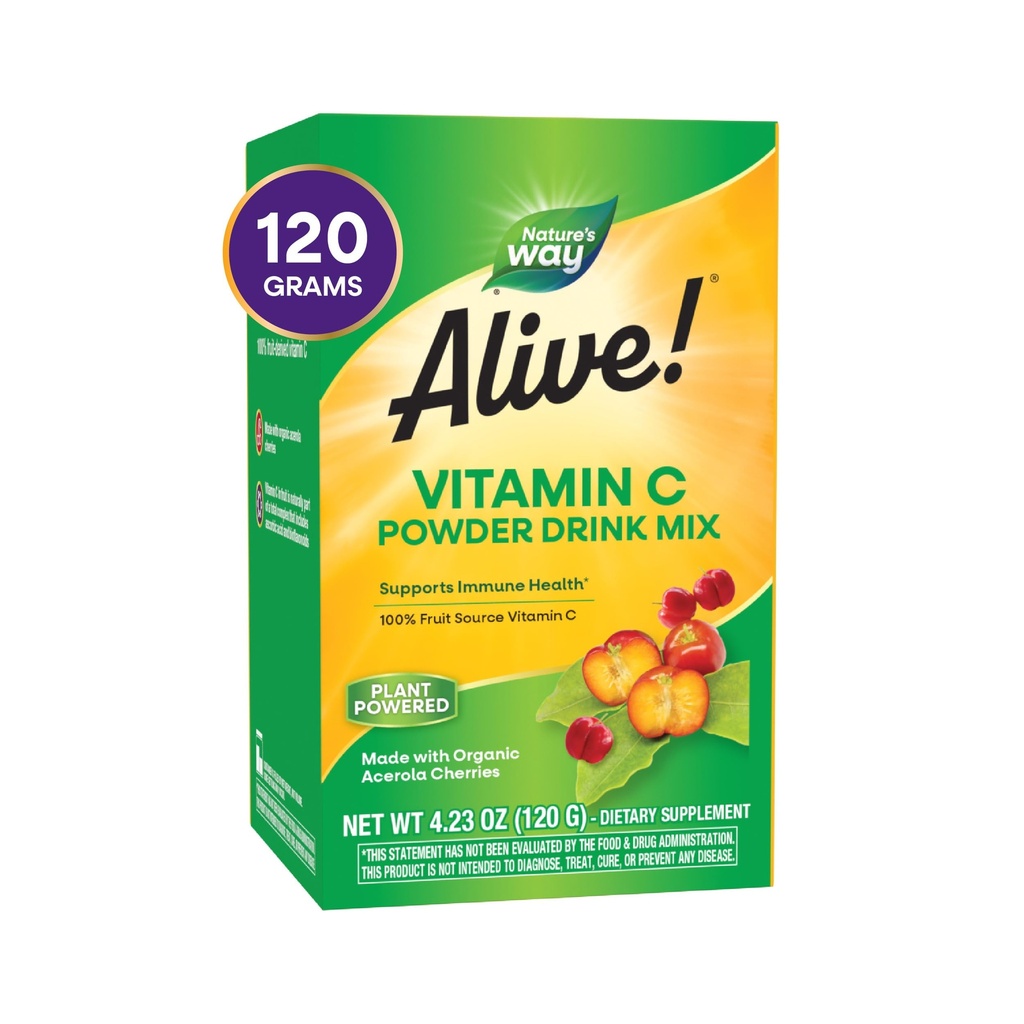 Nature's Way Alive! Vitamin C Pulver Getränke Mix aus Bio Acerola, 4,23 Unzen.