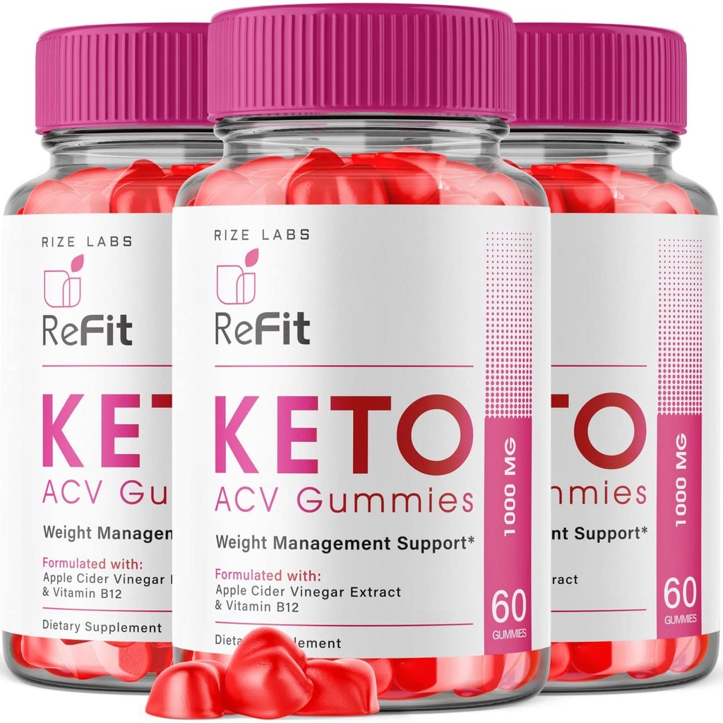 Refit Keto ACV Gummies for Advanced Weight Loss with Apple Cider Vinegar, Supplement, Helps in Reducing Belly Fat, for Extra Strength (180 Gummies)