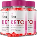 rize labs - Refit Keto ACV Gummis für Advanced Weight Loss mit Apple Cider Essig, Beilage, hilft bei der Reduzierung von Belly Fat, für Extra Strength (180 Gummis)