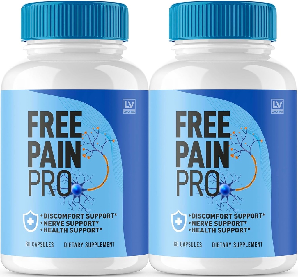 (2 Pack) Free Pain Pro Capsules, Official Free Pain Pro Supplement Capsules Advanced Formula, Free Pain Pro Pills All Natural to Support Overall Wellness, Free Pain Pro Formula Review, 120 Kapseln