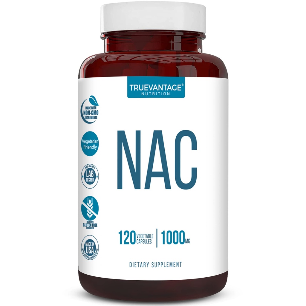 NAC-Ergänzung (N-Acetyl Cystein) - 1000 mg-Antioxidante Unterstützung - Fördert Lebergesundheit und Entgiftung - Boosts Lung and Immune Health - Gemüsekapseln - 120 Zähler - 60 Servierungen