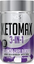 NDS Nutrition Advanced 3-in-1 - Keto Pillen für Fat Loss Support Carb Blocker Appetite Suppressant - White Kidney Bean, Chitosan, Raspberry Ketone, und Vanadium (90 Kapseln)