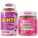 LILICARE Bundle: 5HTP Gummie mit Magnesium Glycinat - Melatonin freie Schlafgummis für Erwachsene & Kinder 8+ & Inositol Gummi Ideal 40:1 Ratio Myo & D-Chiro Inositol Supplement