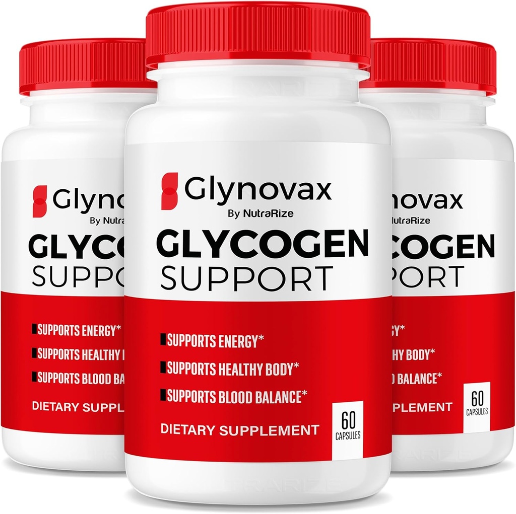 NutraRize (3 Pack) Glynovax Pillen, Glynovax Glycogen Unterstützung Formel, Alle natürlichen Ergänzungen zu erhalten gesunde stabile Levels, offizielle Glyno Vax Bewertungen (180 Kapseln)