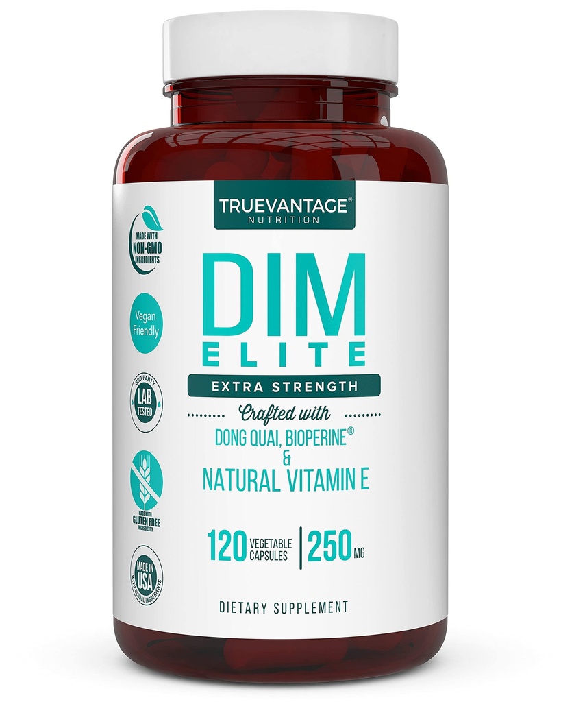 DIM Supplement 250mg (Diindolylmethan)-Plus Dong Quai, Natural Vitamin E & BioPerine - Unterstützt Menopause Relief & Hormonelle Akne -Hormon Balance Unterstützung für Frauen und Männer-Veggie Caps