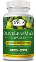 OliveLeafMAX Olivenblatt Extrakt (40% Oleuroepin) + Bio Olivenöl Blatt Pulver + Keine Füllstoffe + 60 Vegetarische Kapseln + aus Spanien und in den USA hergestellt in GMP Facility