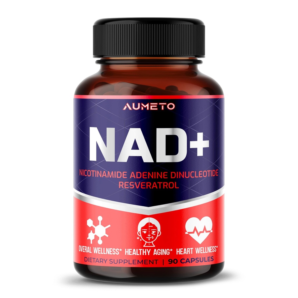 NAD+ 350mg mit Trans-Resveratrol, Quercetin & Rhodiola – Cellular Energy, Healthy Aging & Heart Wellness – 90 Kapseln – Non-GMO, Made in USA