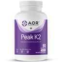 AOR, Peak K2, soutient la santé osseuse et cardiovasculaire et le collage normal du sang, supplément alimentaire, 90 portions (90 gélules)