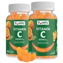 YumVs Vitamin C Gummi für Erwachsene - 250 mg Orange Flavored Vitamin C Gummy - Vitamin C Kaubare Immungummis für Erwachsene - Immununterstützungsergänzung - Kosher, Halal, Glutenfrei (200 Count), 2 Pack