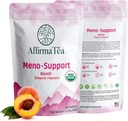 Méno-support BloatX Organic Ménopause Relief: Balances & Supports Flashs chauds, Hormones, Moods Swings, Sweats de nuit, & Bloating W/Black Cohosh, Red Clover & Dong Quai. Saveur de pêche naturelle.