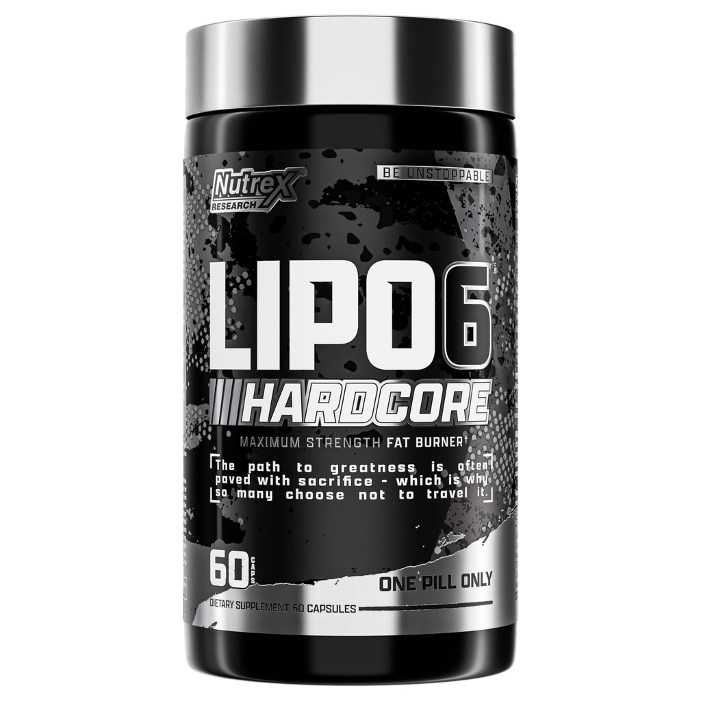 Nutrex Research Lipo-6 Hardcore Supplement, Supports Metabolism & Energy, Dietary Capsules – 60 Count