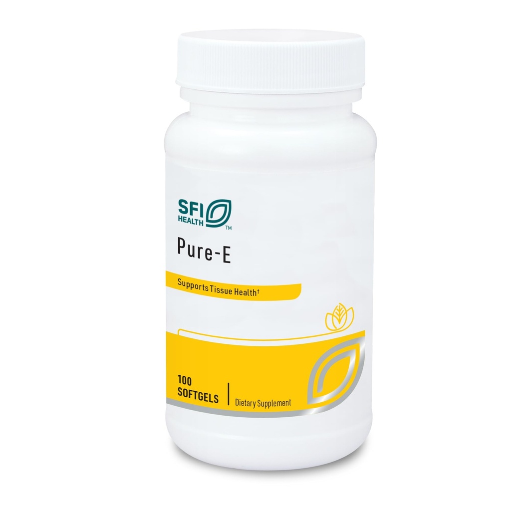 Klaire Labs SFI Health Pure-E - Natürliche D-Alpha & gemischte Tocopherole hoch in Gamma Tocopherol (100 Softgels)