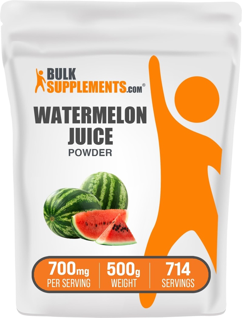 BulkSupplements.com Poudre de jus de pastèque - de fruits de pastèque, poudre de fruits, supplément d'hygiène - 700mg par portion, 500g (1,1 lb) (paquet de 1)