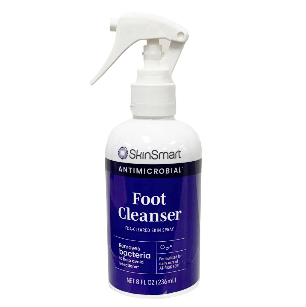 SkinSmart Daily Foot Cleanser für At-Risk Feet, Entfernt Bakterien, um Infektionen zu vermeiden, 8 Unzen Spray