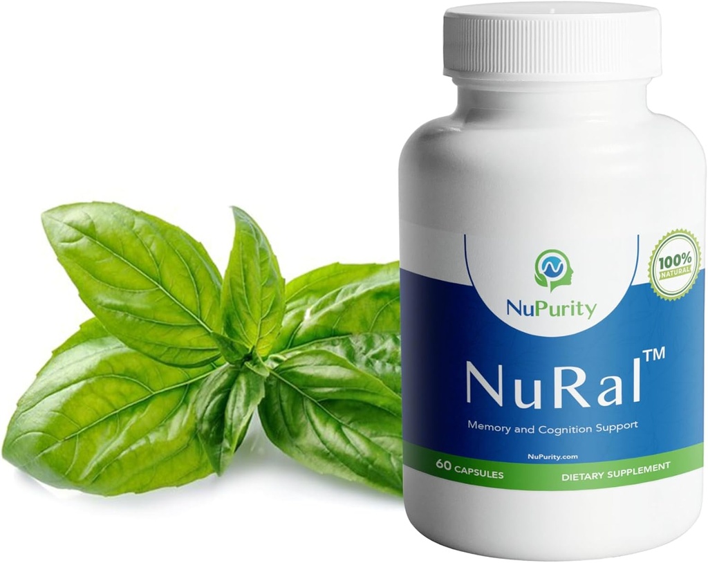 NuRalTM Natural Brain Supplement Boost Memory, Focus und Brain Power mit Organic Sage Extracts, Holy Basil, Bacopa Monnieri, Klinisch bewährte Ergebnisse