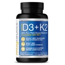 Vitamin D3 K2 mit MCT, 5000 IU Vegan D3 & 100 mcg MK7 K2, Unterstützung starke Knochen und Immungesundheit - 60 Kapseln (60 Tage Versorgung)
