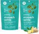 UpSpring Stomach Settle Drops für Occasional Nausea Relief, Upset Stomach und Motion Sickness mit Ginger, Lemon, Spearmint und B6, Mint Flavor Drops, 56ct (Pack von 2)