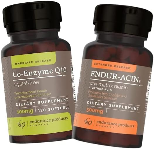 Co-Enzyme Q10 Crystal-Free (120 Softgel) und Endur-Acin Niacin