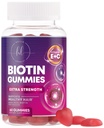 Haar Vitamine Gummy mit Biotin 5000 mcg - Haarwachstumsunterstützung mit Vitaminen E & C für Thicker, Stronger & Beautiful Hair - Haar Haut und Nägel Vitamin für Frauen, Non-GMO, Glutenfrei - 60 Gummi