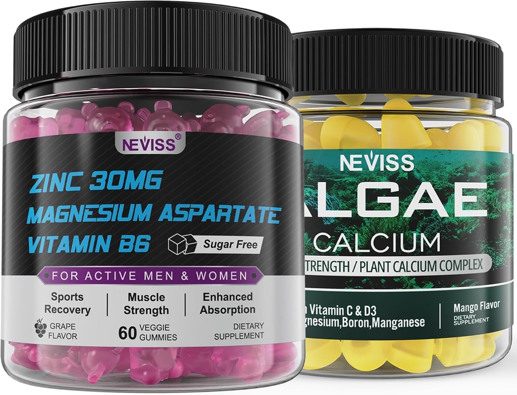 NEVISS Algae Calciumgummis mit Zink- und Magnesiumzusatz
