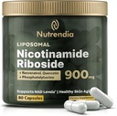 NAD+ Liposomal Nicotinamid Riboside mit Resveratrol & Quercetin NAD+ – Premium-Ergänzung für Anti-Aging, Enhanced Energy, Improved Focus, Cellular Support – 80 High-Purity Capsules-900mg