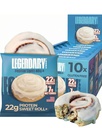 Legendäre Lebensmittel 22g Protein Cinnamon Roll - Premium High Protien Bars, Low Carb Meal Ersatz Snack, Low Glycemic Index, Gluten Free Snacks - Sweet Zero Sugar, Keto und Diabetic Friendly 10-Pack