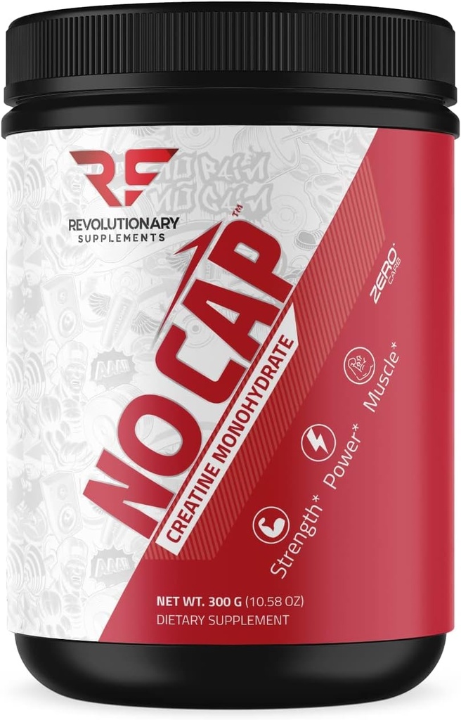 Revolutionäre Ergänzungen Kein Cap Creatine Monohydrat-Pulver - 5mg pro Scoop, 60 Portionen - Unflavored, Enhance Muskelwachstum, Steigerung Leistung - 100% rein, sicher und effektiv