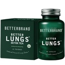 Betterbrand Better Lungs Health Pack - BetterLungs & BetterLungs Detox Tea Bundle - Daily Resporatory Health Supplement - 15X Kräutertee Taschen + 60 Kapseln