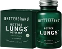Betterbrand Better Lungs Health Pack - BetterLungs & BetterLungs Detox Tea Bundle - Daily Resporatory Health Supplement - 15X Kräutertee Taschen + 60 Kapseln