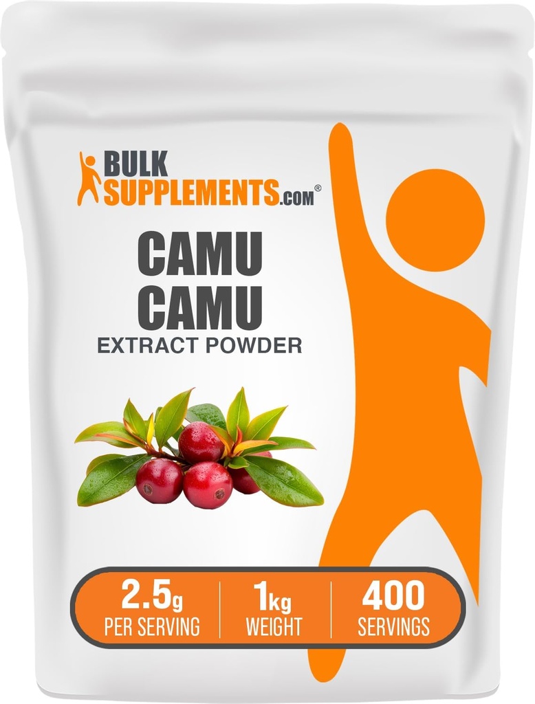 BulkSupplements.com Camu Camu Extrakt Pulver - Superfood-Ergänzung, Kräuter-Ergänzung - Vegan & Glutenfrei, 2,5g pro Servierung, 1kg (2.2 lbs) (Pack von 1)