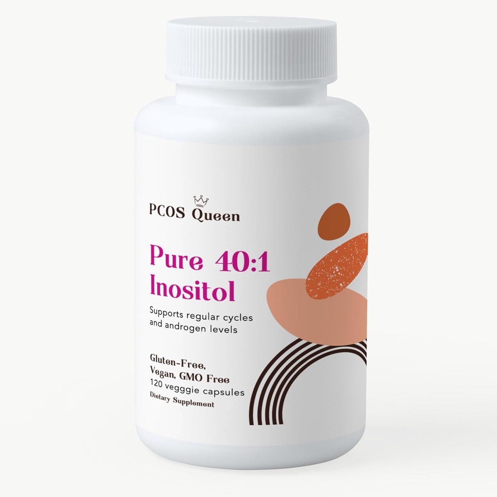 Pure 40:1 Inositol - Myo + supplément D-Chiro Inositol - pour les femmes ayant des besoins de fertilité, de peau et de cycle menstruel - 1 bouteille