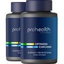 ProHealth Turmeric Curcumin Supplement: 285 Zeiten Mehr Bioverfügbar- Entwickelt von Neurowissenschaftlern. 1000 mg Konzentrierte Longvida Curcumin Extrakt pro Servierung (60 X 500mg Kapseln/Bottle) 2 Pack