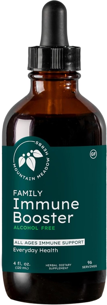 Berg Meadow Kräuter Familie Immun Booster Extrakt mit Sambucus Elderberry und Echinacea | Optimale Immununterstützung für die ganze Familie | Tinktur, 4 oz