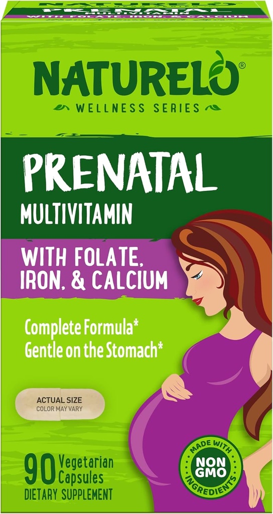 Naturelo, Prenatal Multivitamin Kapseln, 90 Zähler