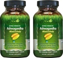 Irwin Naturals Extra Strength Ashwagandha - 60 Liquid Soft-Gels - aide à stimuler la performance physique et mentale - avec le chardon de lait et de tumérique - 60 portions