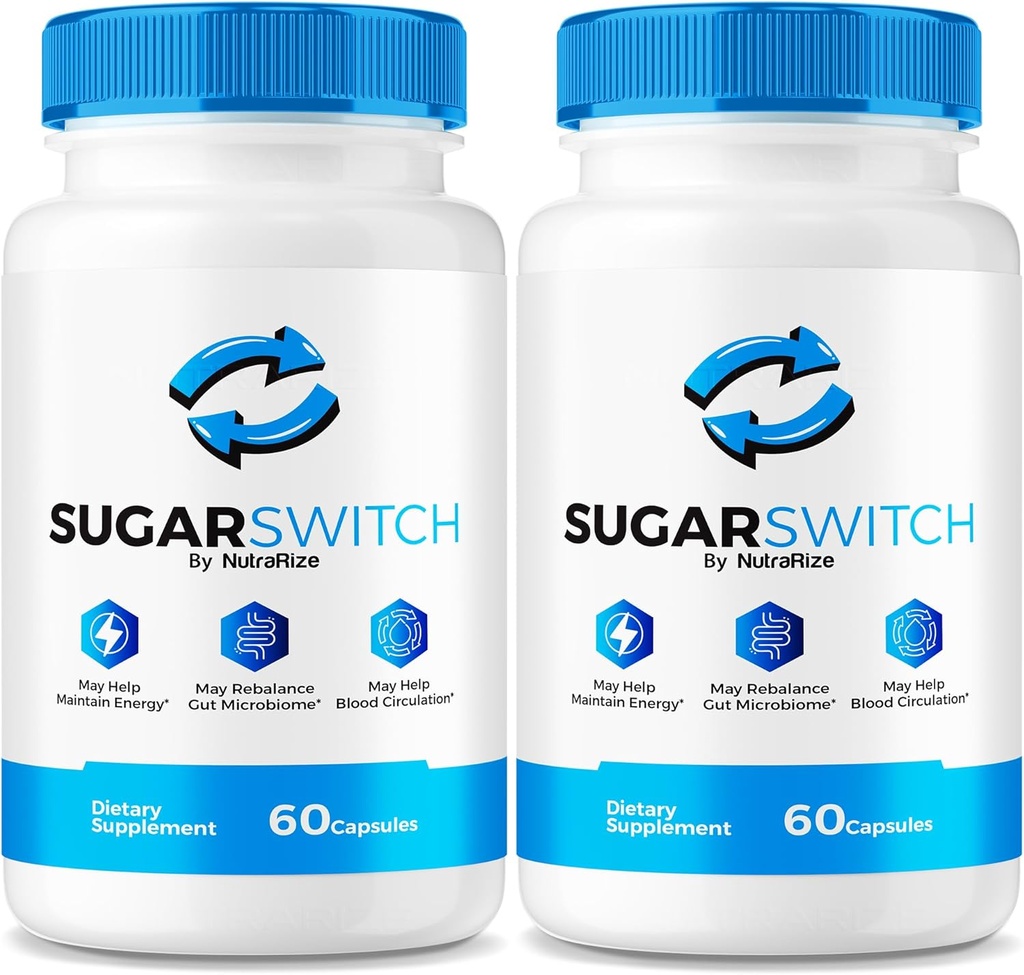 NutraRize (2 Pack) Zuckerschalter Pillen, offizielle SugarSwitch Kapseln, All-Natur Blut Formel für gesunde Levels, Zuckerschalter 24 Supplement, SugarSwitch 2 Pectin Bewertungen (120 Kapseln)