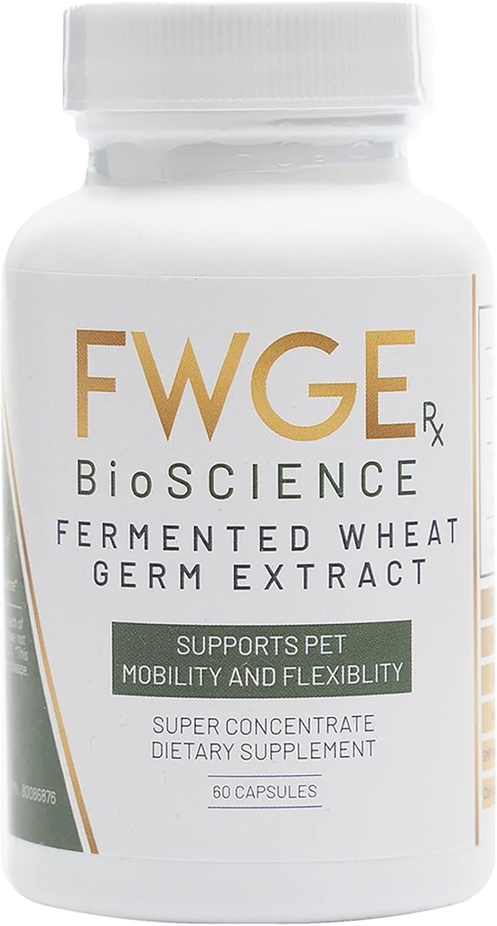 Spermidin Pet Joint Health Premium Fermented Wheat Germ Extract, Mobility, Flexibilität, Cellular Health, Non-GMO, Glutenfrei, Sugar-Free, Vegan, Natürlich, 1 Flasche 60 Kapseln