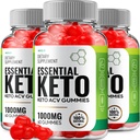 (3 Pack) Essential Keto ACV Gummies - Advanced Formula Essential Keto + ACV Weight Management Gummis Apple Cider Essig Keto Essential Diät Supplement Bewertungen Vitamin B12 B6 (180 Gummi)