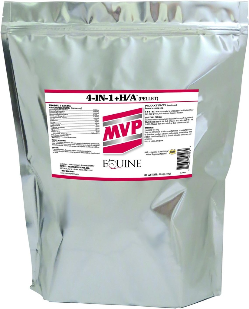 MVP 4-in-1 +H/A (6 lb) Gelenk, Haar, Hoof & Verdauungsunterstützung für Pferde
