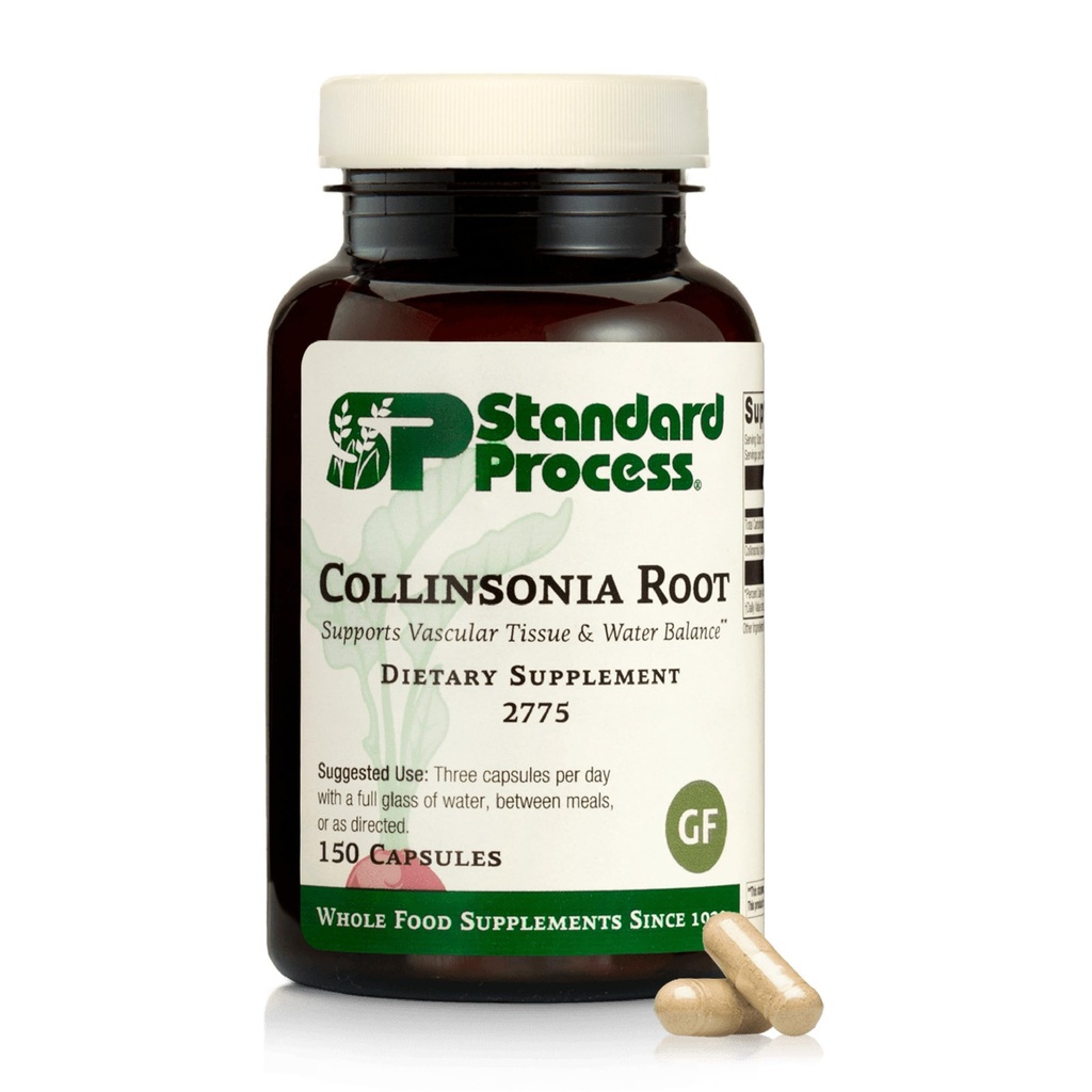 Standard Process Collinsonia Root - Healthy Vascular Tissue Support Supplement - Bladder & Kidney Health Supplement with Collinsonia Root - Supplement to Aid Digestive Health - 150 Capsules