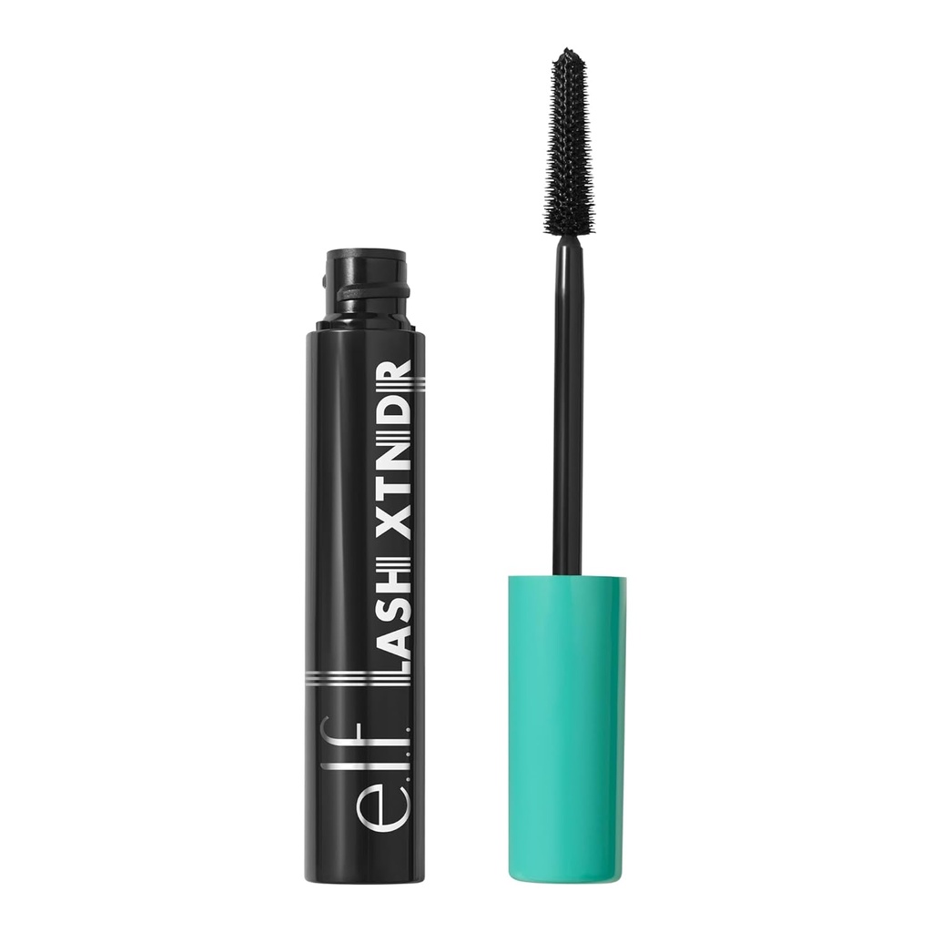 e.l.f. Lash XTNDR Mascara, hergestellt mit Schlauchtechnologie für den Look von Lash Extensions, Klump & Flake frei, Vegan & Cruelty-Free, Pitch Black