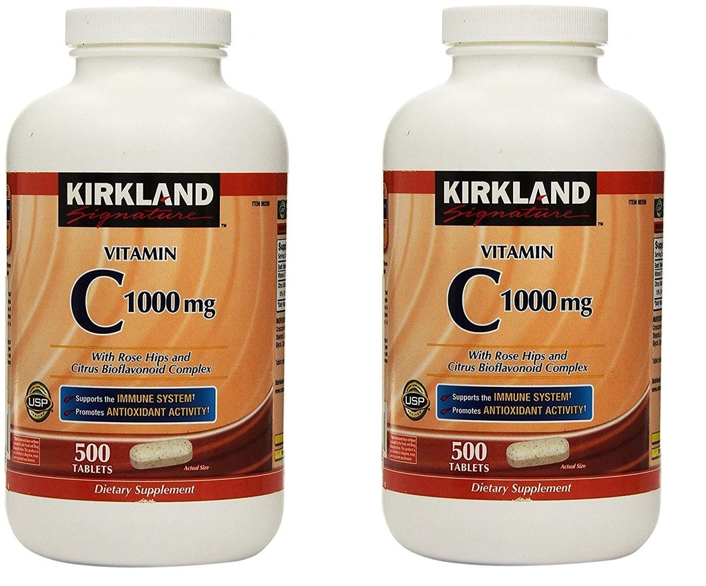 Kirkland vitamine C avec les hanches roses et complexe bioflavonoïde d'agrumes (1000 mg)