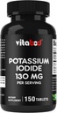 Potassium Iodide Dietary Supplement 130 mg per Serving - 150 Tablets (1 Bottle) - Exp 05/2030