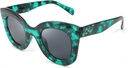 FEISEDY Retro Überdimensionale quadratische Horn Sonnenbrille Semi Cat-Eye Schmetterling Glas Big Thick Bold Frame B2572