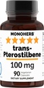 MONOHERB Trans-Pterostilbene 100 mg pro Kapsel - 90 Vegetarische Kapseln