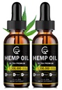 (2-Pack) Hochpotenz Hanföl - Maximale Stärke, Immunsystemunterstützung, Fokus-Beruhigung, Entspannung, Stimmung, Pure Extract, Bio, Vegan, Non-GMO