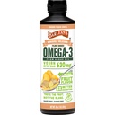 Barleans Ginger Peach Vegan Omega 3 Supplement, Flüssiges Algenöl mit 630 mg EPA & DHA, Pflanzen basierte Omegas aus Algal Öl, Non-GMO & Gluten frei, 16 Unzen