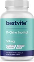 BESTVITE D-Chiro Inositol (120 Vegetarische Kapseln) - No Stearates - Vegan - Non GMO - Glutenfrei